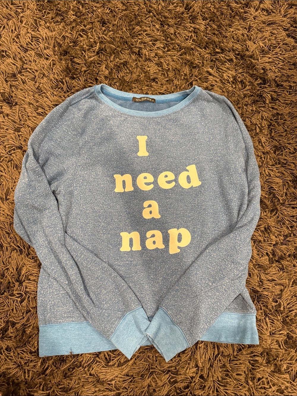 Wildfox Blue Crewneck with Contrasting Label